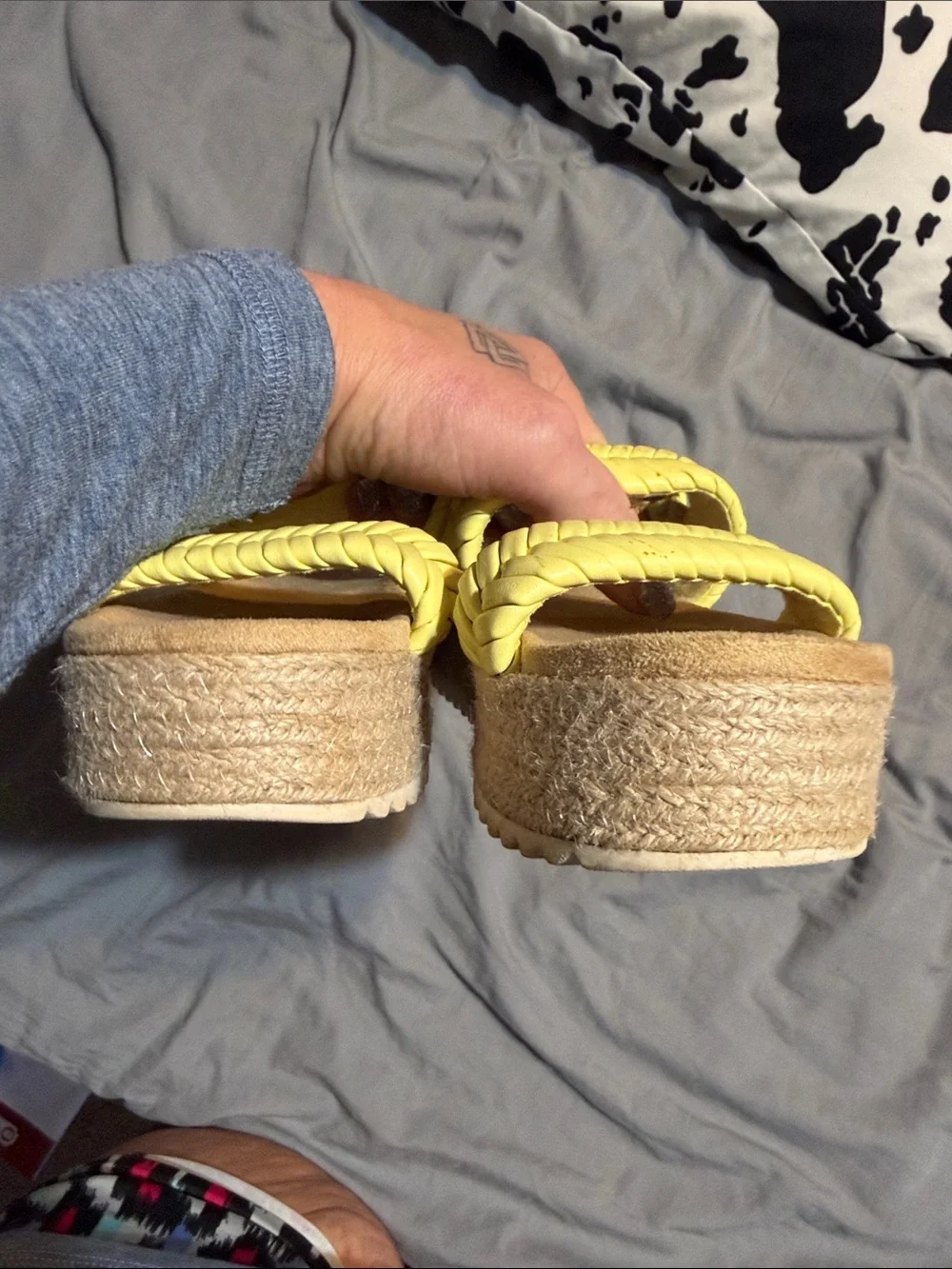Cat & Jack Bright Yellow Braided-Strap Kids Sandals